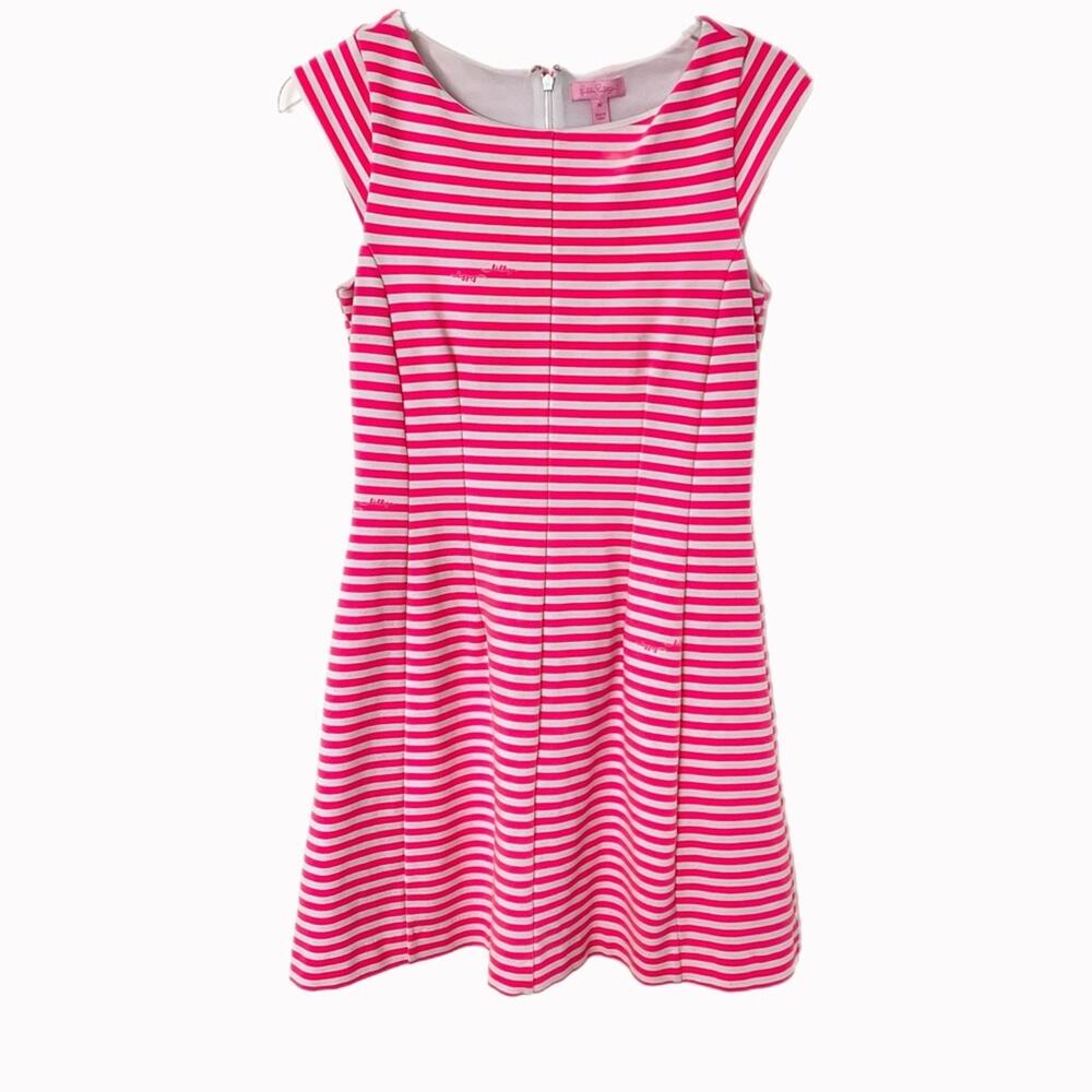 Lilly Pulitzer Pink Striped Briella Dress Sz M
